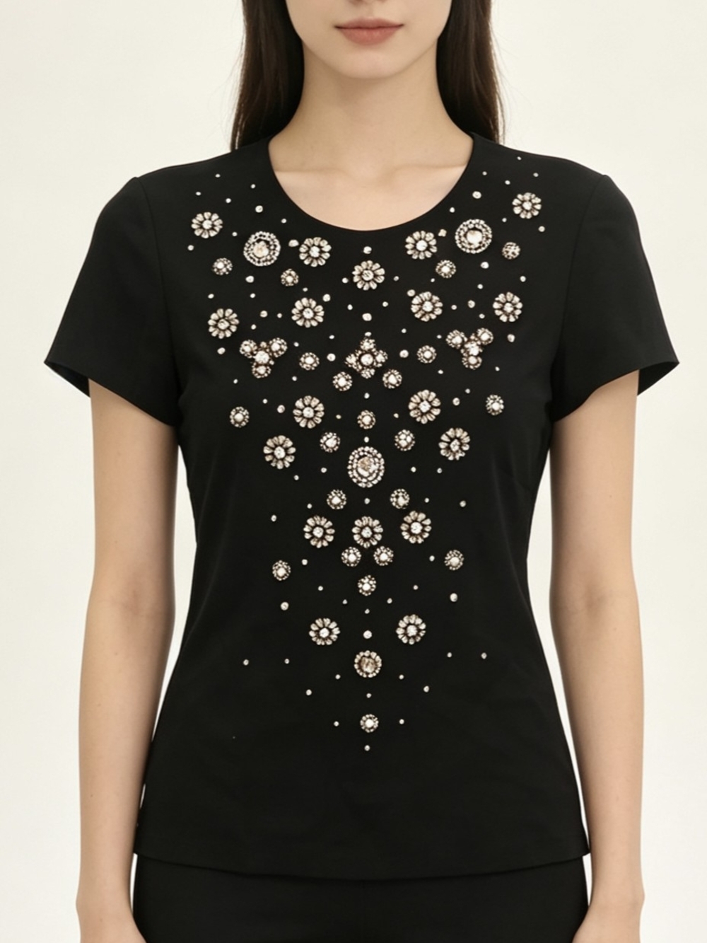 Alexander McQueen Black crystal rhinestones top - Picture 3 of 10